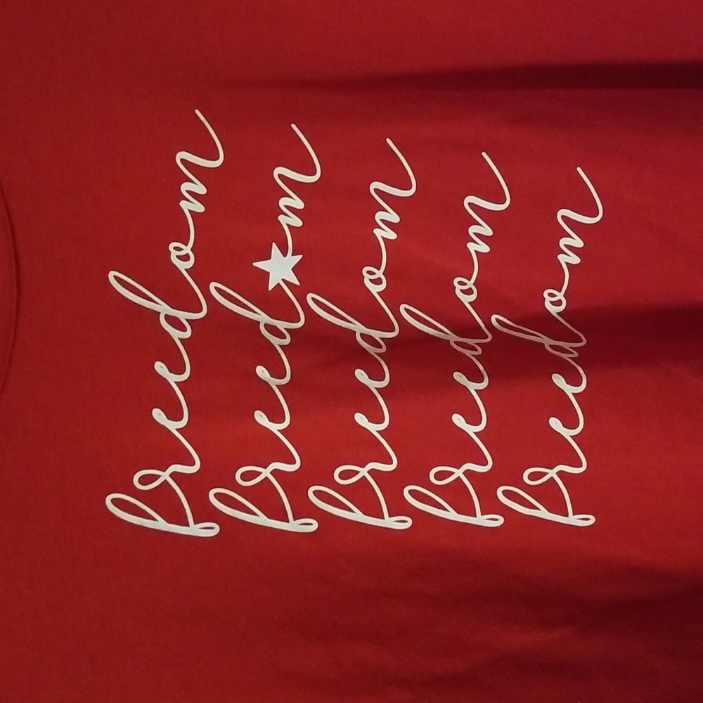 Freedom Red Patriotic Tshirt Size 2X: A